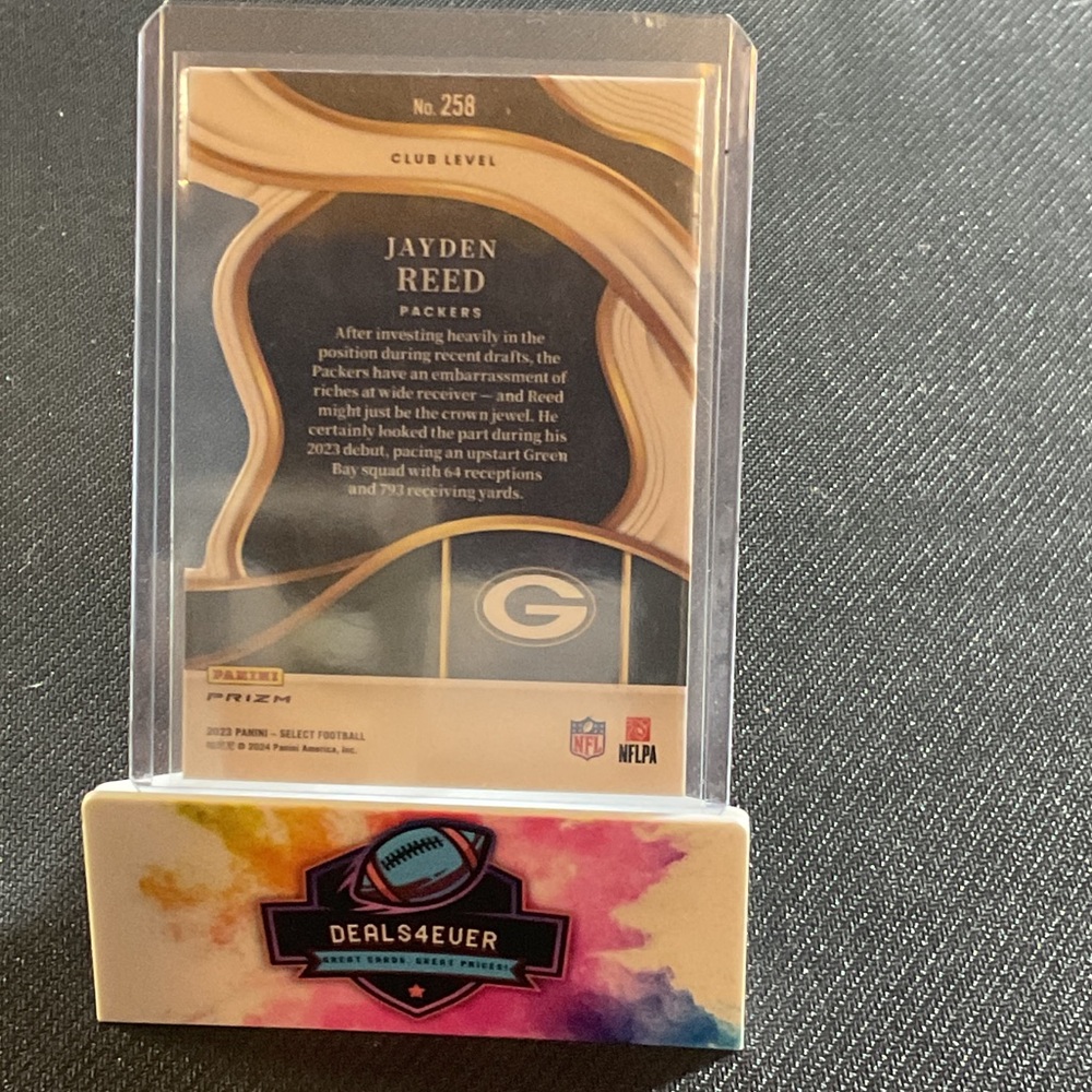 Select Jayden Reed RC Die Cut CLUB LEVEL - Picture 2 of 2
